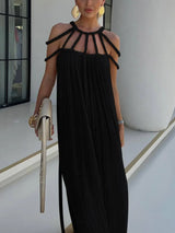 Cover Up Draped Braids Maxi Dress