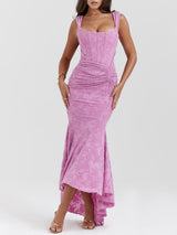 Blue bell floral maxi dress
