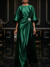 Black Luxe Satin Maxi Dress